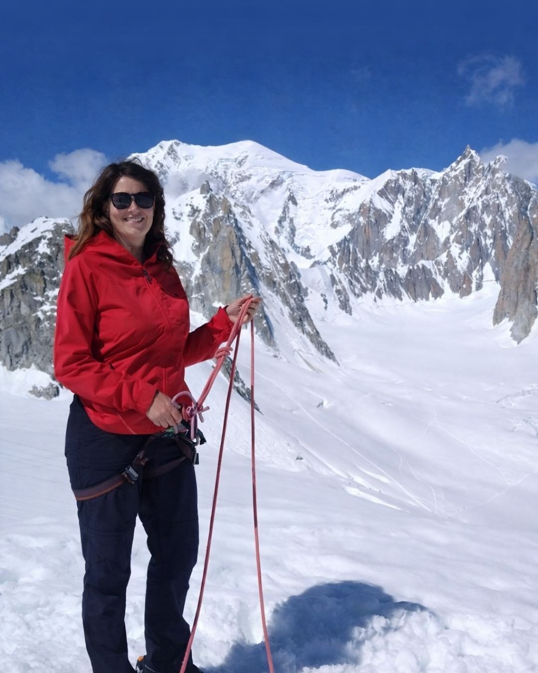 Laurel Robbins hiking in the mountains